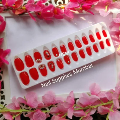 Valentine's Special Red Short Oval (set Of 24 Pcs)