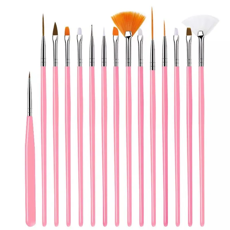 Pink Nail Art Brush Set, Packaging Size: 8.5 X 2.8 X 0.3 Inches, Type Of  Packaging: Box at Rs 75/set in Fatehabad