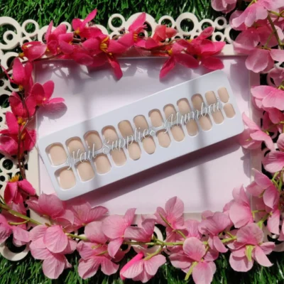 Peach Nude Matte Short Square Press On Nails (set Of 24 Nails)