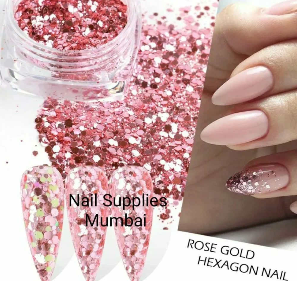 Pink / Rosegold Glitters And Mylars Box (set Of 12)