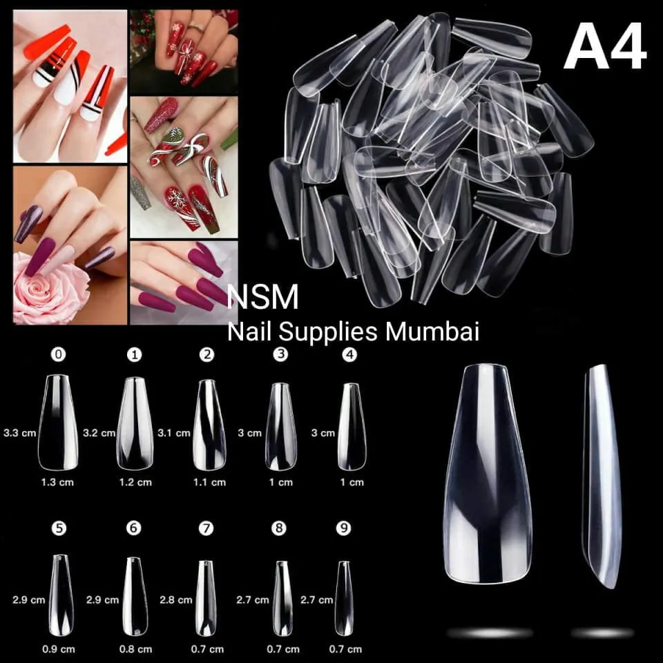 FEBSNOW 1100 Pieces C Curve Long Nail Tips, Acrylic Square India | Ubuy