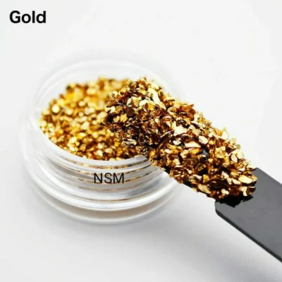 Asymmetrical Gold Chunky Mylars