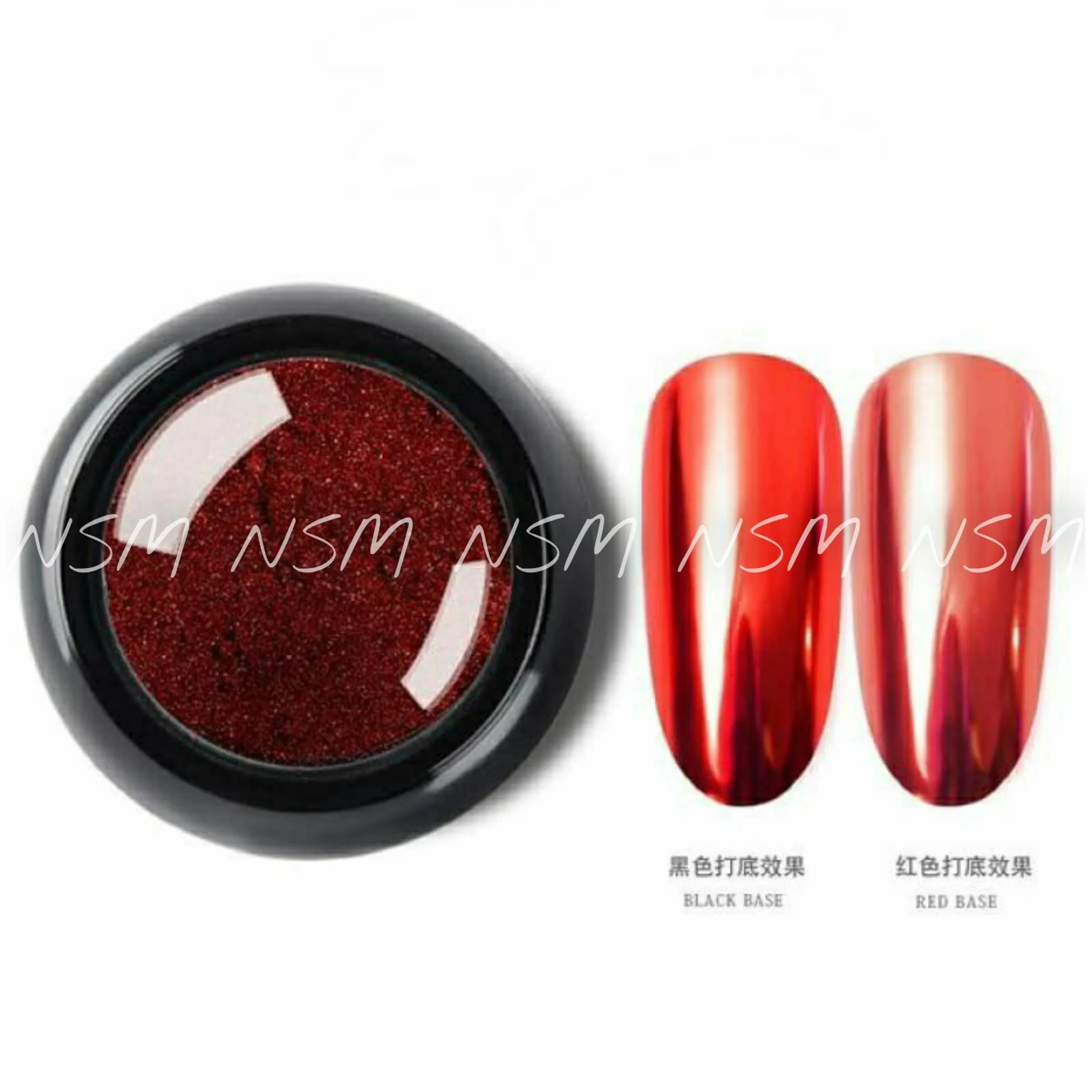 Metallic Red Chrome Powder - Nail Supplies Mumbai
