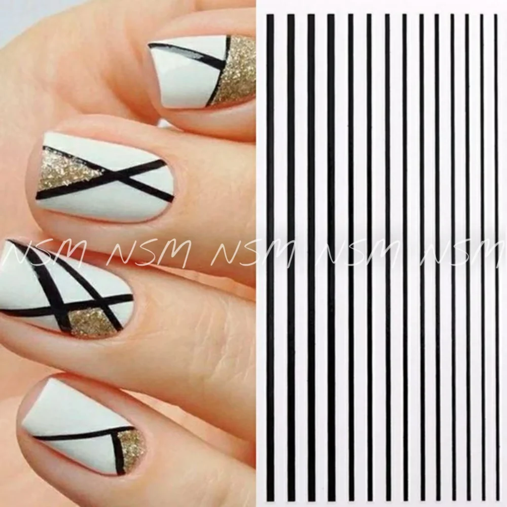 Stripes Nail Sticker Sheets