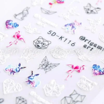 Origami Inspired 5d Stickers Sheet