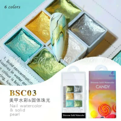 Shimmer Solid Watercolor (set Of 6/12 Colors)