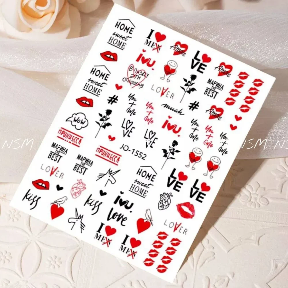 Hearts And Kisses Valentine Special Sticker Sheets (jo-1552)