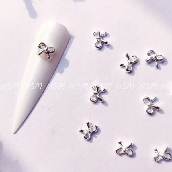 Bow Nail Charms (pack Of 10 Pcs)