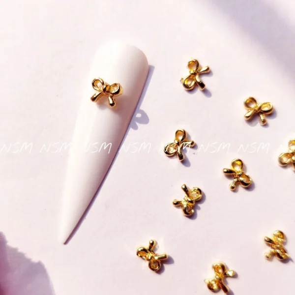 Bow Nail Charms (pack Of 10 Pcs)