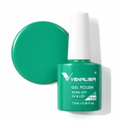 Venalisa Gel Polish Shade No. 750 - Green Color (7.5ml)