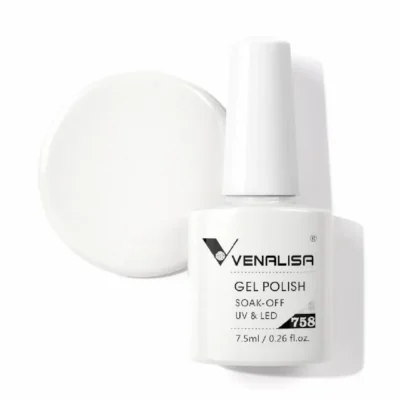Venalisa Gel Polish Shade No. 758 - White Color (7.5ml)