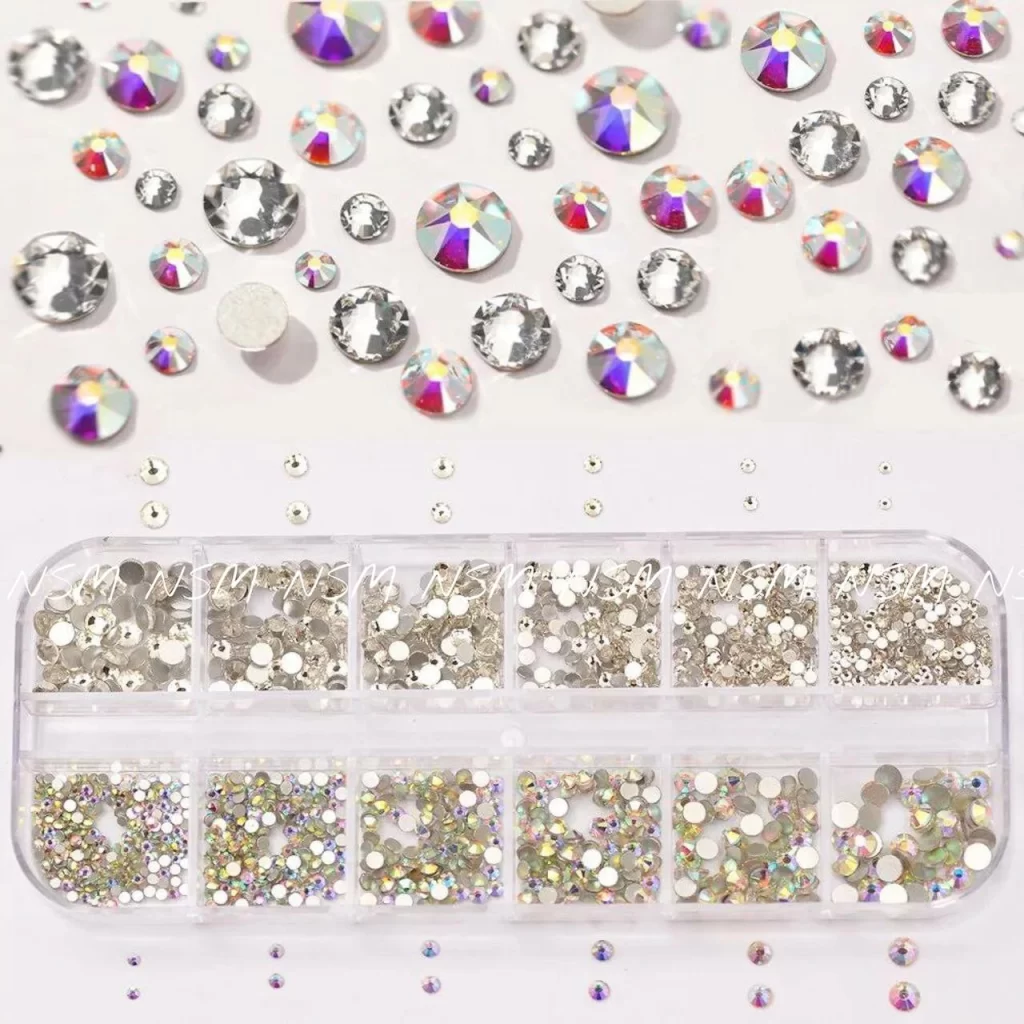 Ab And Silver Rhinestones Grid