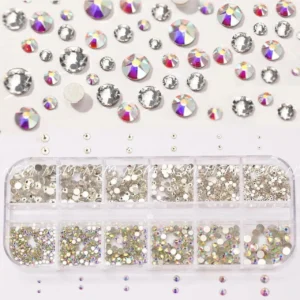 Ab And Silver Rhinestones Grid