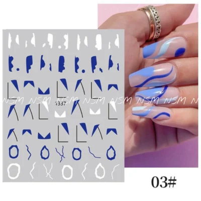Abstract French Nail Sticker Sheets (1337)
