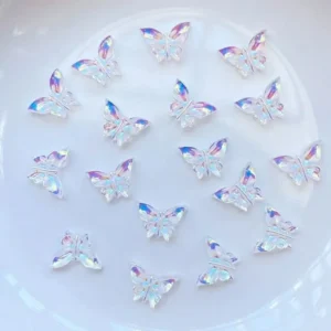 Aurora Butterfly Nail Charms Model No. #09 (pack Of 10 Pcs)