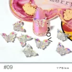 Aurora Butterfly Nail Charms Model No. #09 (Pack of 10 Pcs)