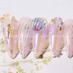 Aurora Sea Shell Nail Charms (pack Of 10 Pcs)