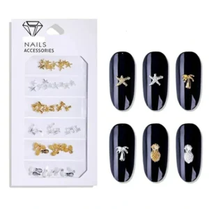 Beach Themed Nail Accessory Nail Charms Sheet (Starfish Coconut Tree And Pineapple Shaped Charms) (2)