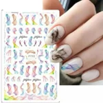 Blooming Colors 3d Nail Stickers Sheet (f772)