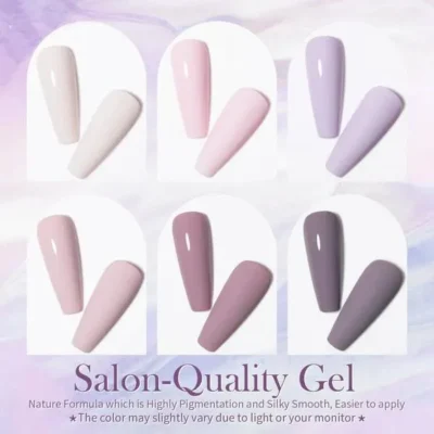 Born Pretty Lavender Whisper Series Gel Polish (set 6 Colors 10ml)