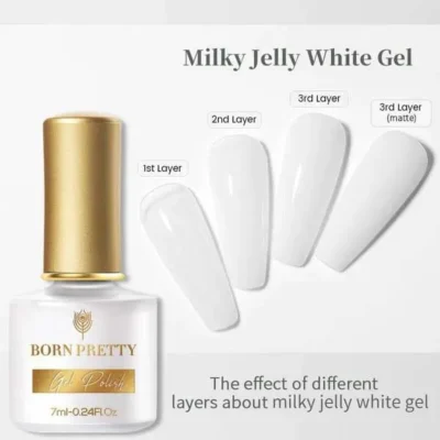 Born Pretty Milky Jelly White Gel Polish (7ml)