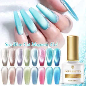Born Pretty Sea Blue Cat Magnetic Gel Nail Polish (7ml)