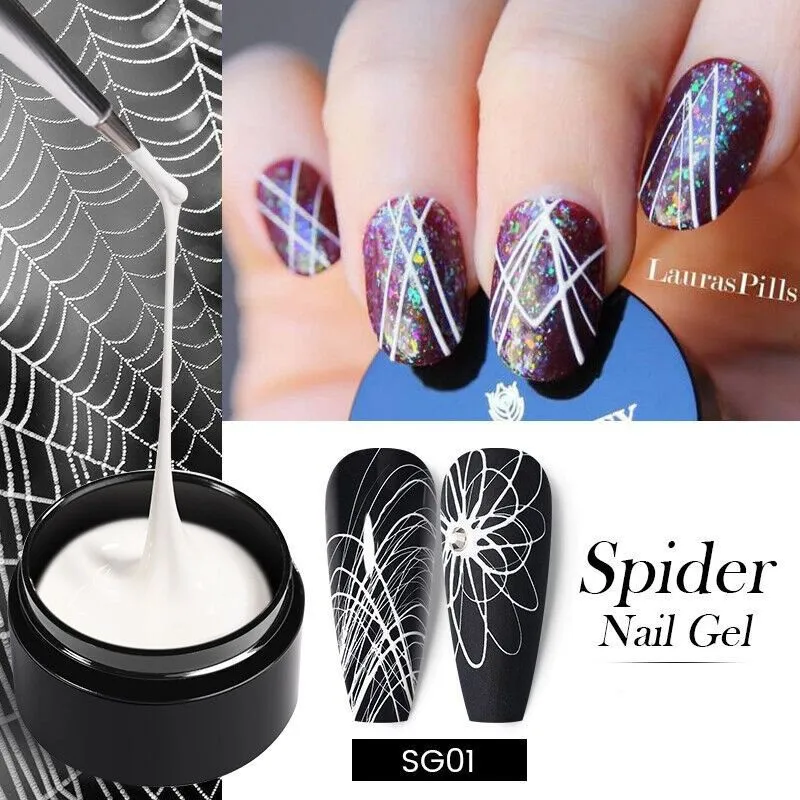 Spider Gel Nails | Clear Nail Designs