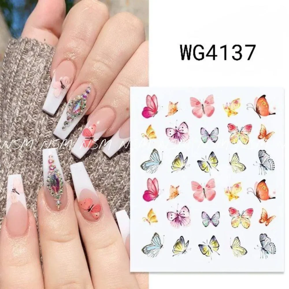 Butterfly Water Decal Sticker Sheets (wg4137)