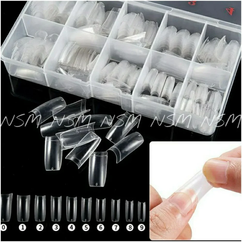 C - Cut Nail Extension Tips (pack Of 500 Pieces)
