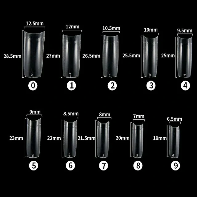 C - Cut Nail Extension Tips (Pack Of 500 Pcs) C - Cut Nail Extension Tips (Pack Of 500 Pcs)