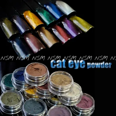 Cat Eye Magnetic Or Chrome Powder 2 In 1 (set Of 12 Colors)