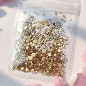Champagne Gold Rhinestones Pack (mix Size)