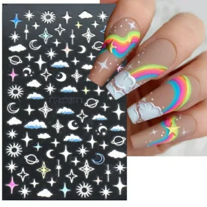 Clouds Moon And Stars 5d Sticker Sheets (5d-k108)