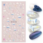Clouds Moon And Stars 5d Sticker Sheets (5d-k108)