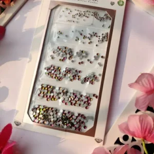 Flame Pink And Green Dual Shaded Rhinestones Sheets