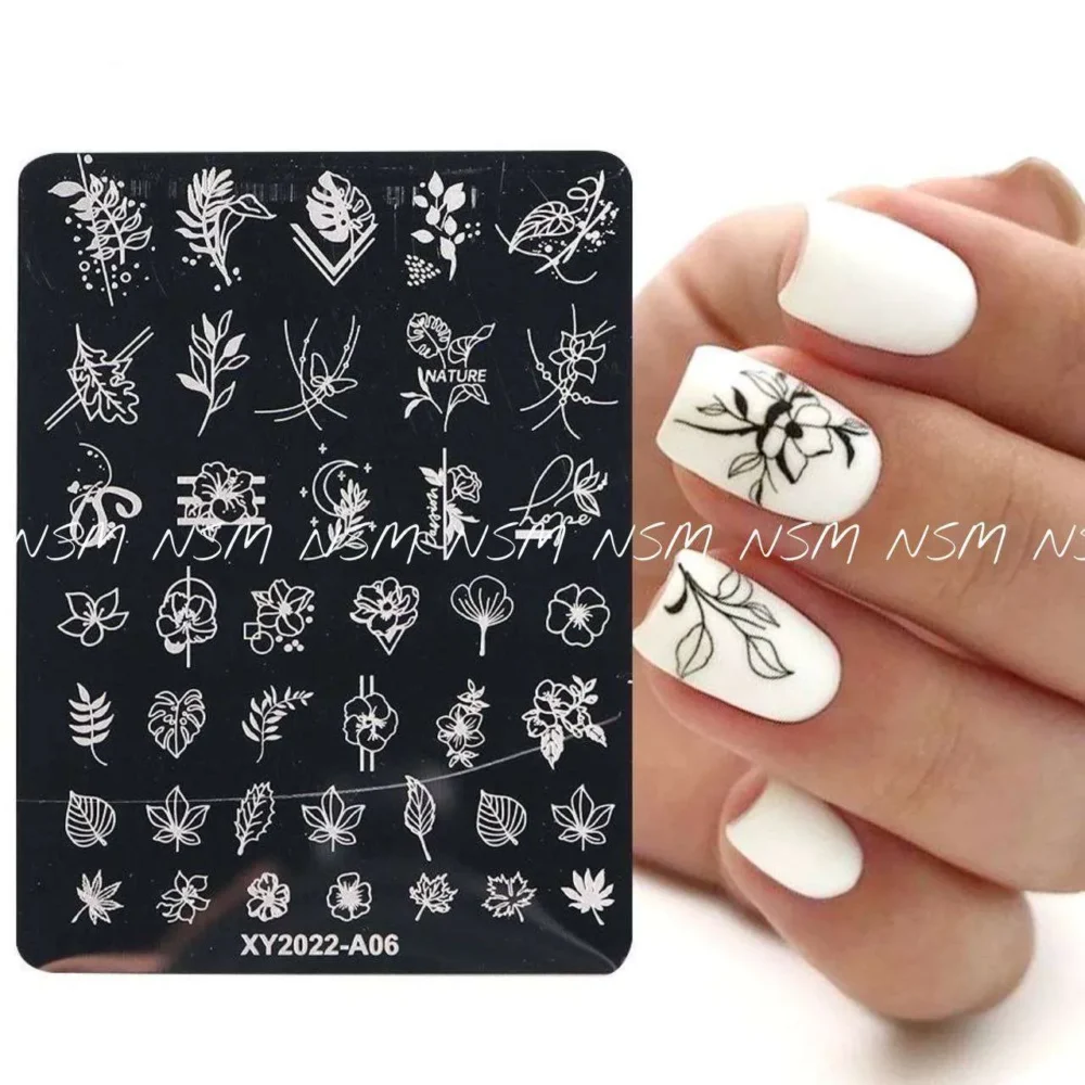 Flower Leaves And Abstract Design Stamping Plate (xy2022-a06)