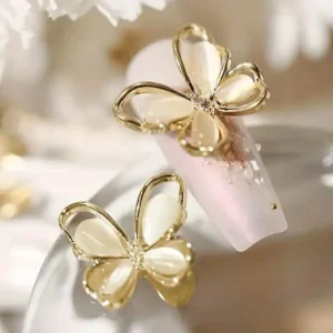 Gold Butterfly Nail Charms