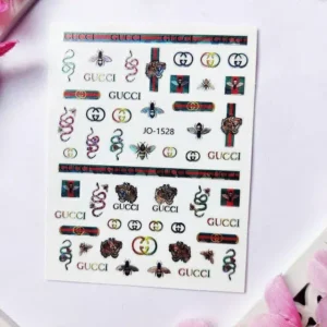 Gucci, Snakes And Honey Bees Brand Nail Art Sticker Sheets (jo-1528)