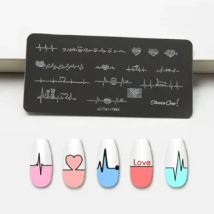 Heart Beat Designs Stamping Plate