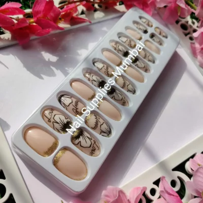 Classy Nude Ready Made Press On Nails (set Of 24 Nails)