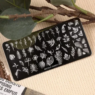 Leaves And Fern Stamping Plate By Nicole Diary (288)