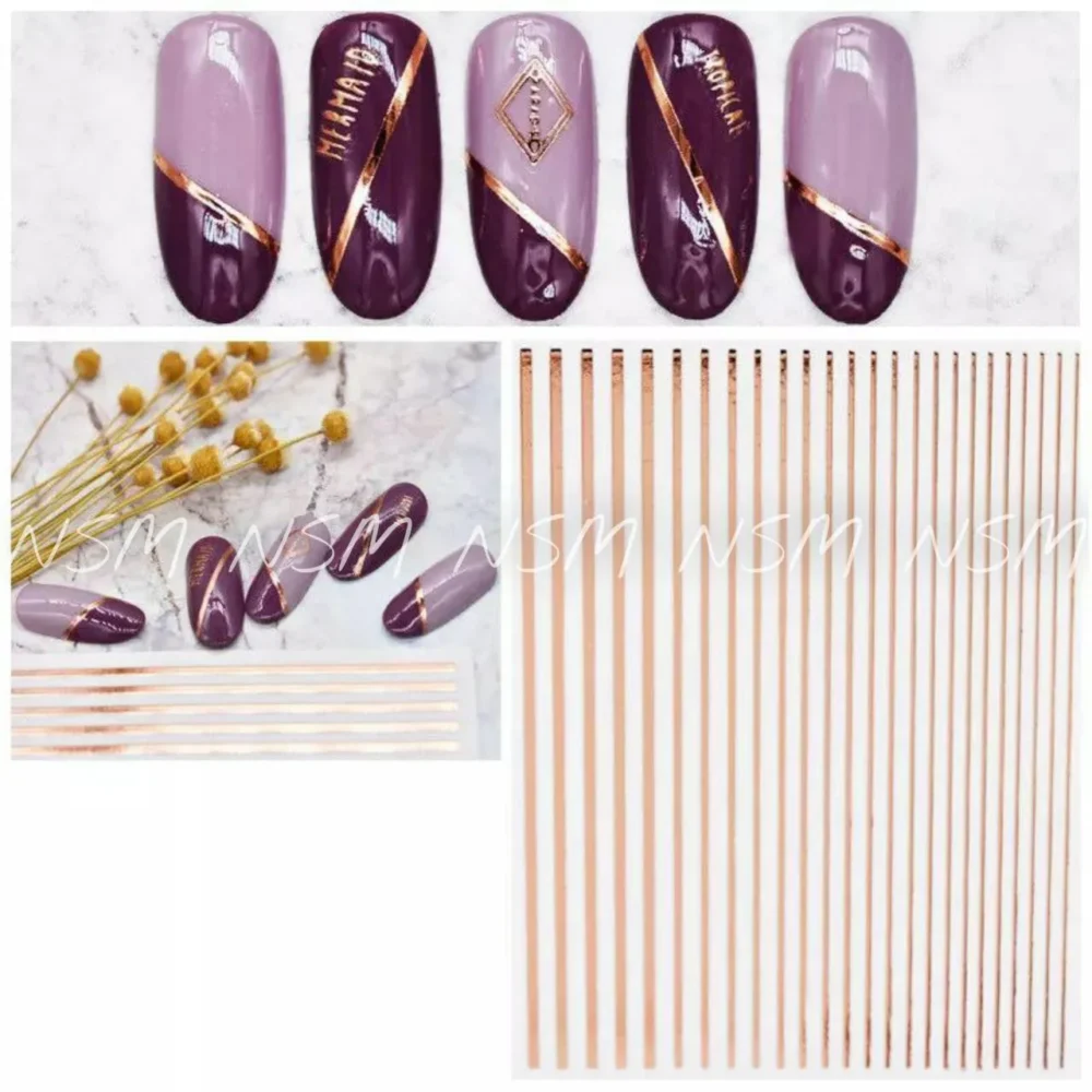 Rosegold / Copper Stripes Sticker Sheets