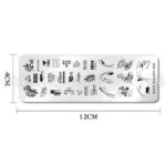 Texts Leaves And Abstract Design Stamping Plate By Nicole Diary (s08)