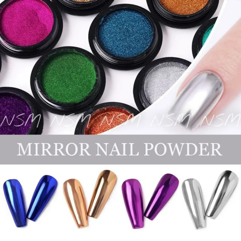 Metallic Chrome Powder (set Of 10 Vibrant Colors)