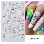 Cute Unicorn 5d Sticker Sheets