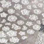 White Flowers 5d Sticker Sheets