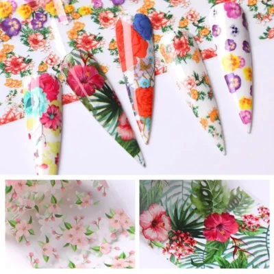 Tropical Leafs And Floral Design Transfer Foil Box