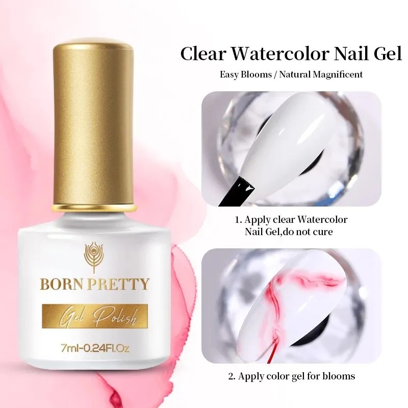 Born Pretty Clear Watercolor Blooming Nail Gel (7ml)