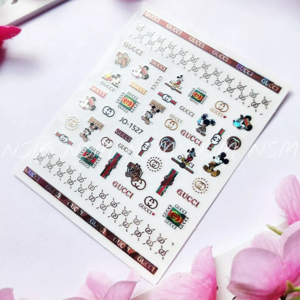 Mickey Mouse And Gucci Holographic Sticker Sheets