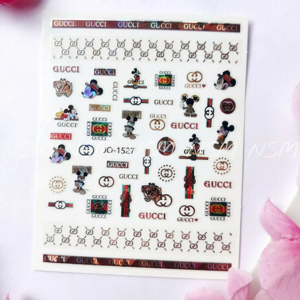 Mickey Mouse And Gucci Holographic Sticker Sheets